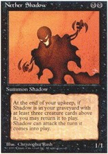 Nether Shadow Fourth Edition 1x - Heavily Played, English MTG Magic