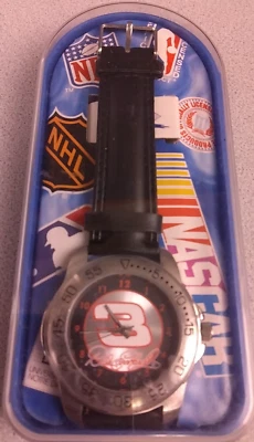 Reloj de pulsera Sun Time #3 Dale Earnhardt plateado correa negra - necesita batería (48) Foto 1 de 4