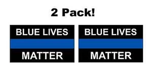 (2 Pack!) POLICE BLUE LIVES MATTER 5" x 3" DECALS STICKER POLICE CAR TRUCK USA - Foto 1 di 1