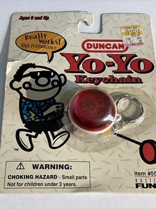 VINTAGE DUNCAN YO-YO RED IMPERIAL KEYCHAIN BASIC FUN 1998 NOS NIP - Picture 1 of 4