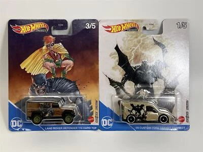 Hot Wheels DC 2 Car Set Real Riders 1:64 Scale DLB45 946P - Image 1 of 3