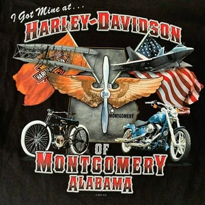 Montgomery Alabama Harley Davidson Black Men’s Medium Tshirt 2011 - Picture 1 of 10