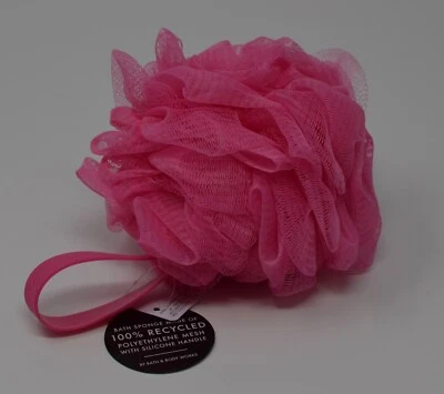 ВАННА И ТЕЛО РАБОТАЕТ ЯРКО РОЗОВЫЙ СЕТКИ ДУША ГУБКА LOOFAH ПУФ МЯГКИЙ СИЛИКОНОВЫЙ РЕМЕНЬ - Изображение 1 из 4
