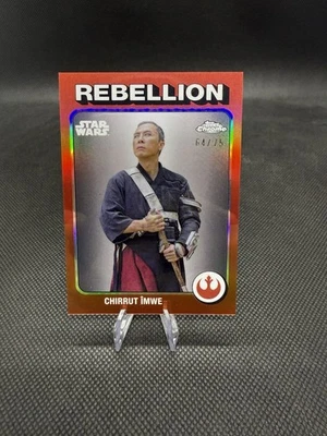 2025 Topps Chrome Star Wars Chirrut Imwe Rebellion /75 #TB-12 - Photo 1/3