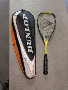 Dunlop Venom 110 gelber Squashschläger mit schwarz silber orange Tragetasche - Bild 1 von 24
