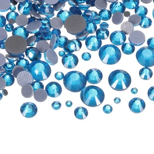 Gemas de cristal de diamantes de imitación Hotfix de 1036 piezas (juego SS6-SS30, azul lago) - Imagen 1 de 6