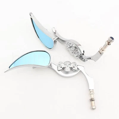 Espejos retrovisores cromados para motocicleta aptos para Harley-Davidson Dyna Low Rider FXDL Foto 1 de 4