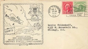 CUBIERTA 143 ANIVERSARIO GUARDACOSTAS DE EE. UU. 1933 - Imagen 1 de 1