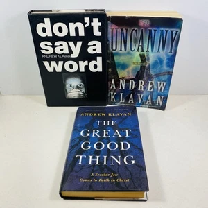 3 Lot Andrew Klavan- Great Good Thing, Dont Say a Word, The Uncanny Horror - Picture 1 of 11