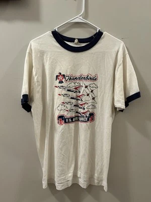Camiseta vintage años 70 de la Fuerza Aérea de los Thunderbirds Ringer Foto 1 de 3