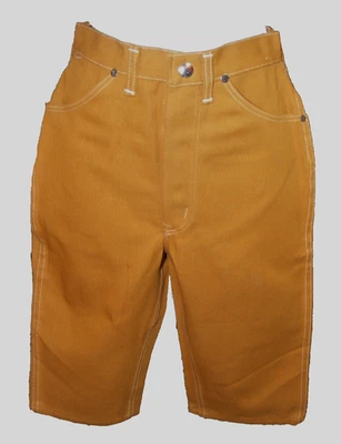 20 世纪 60 年代 WRANGLER 西部牛仔短裤修身棉质牛仔裤 Deadstock 24 X 33 — 第 1/4 张图片