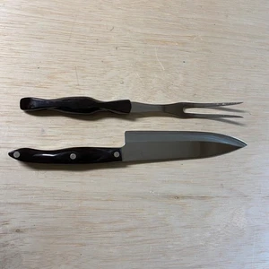 Cuto Tranchierset Gabel 1727 Messer 1728 • braune Griffe • gebraucht - Bild 1 von 13