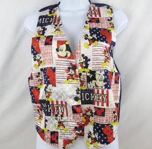 GILET DISNEY Topolino Unlimited rosso bianco blu taglia unica adatto alla maggior parte ISA 4 luglio - Foto 1 di 7