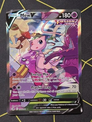 [MINT/NM+++] Mew V (Alternate Full Art) 251/264 Swsh08: Fusion Strike - GRADABLE - Image 1 of 4