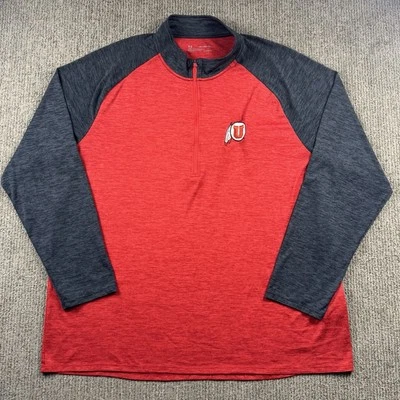 Suéter Under Armour Para Hombres 3XL 1/4 Cremallera Calce Suelto HeatGear University Utah Utes Foto 1 de 4