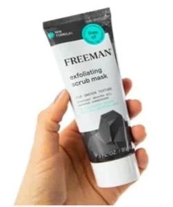 new Freeman Exfoliating Scrub Mask Charcoal Coconut 3oz Safe for Sensitive Skin - Picture 1 of 5