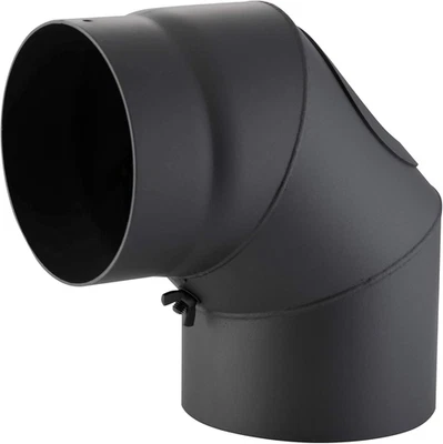 Tubo a Gomito per Stufa Angolo 90°, Tubo Fumo Con Sportello, Forno Tubo Senother - Immagine 1 di 4