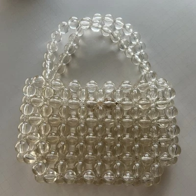 Mango Clear Lucite Bead Purse Bag - Image 1 of 4