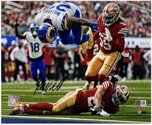 Kyren Williams Autographed "TD Flip" Los Angeles Rams 11" x 14" Photo Beckett - Picture 1 of 2
