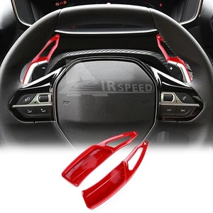 Para Peugeot 2008 4008 5008 Cambio Volante Paletas Interior Tapicería Rojo ABS - Imagen 1 de 8