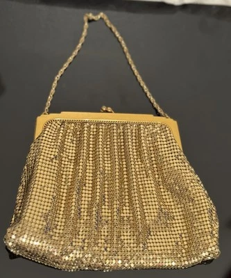 WHITING & DAVIS Gold Mesh  Vintage 2862 USA Evening Bag EUC - Image 1 of 4