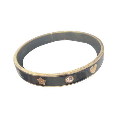 Bracciale Coach Bracciale Smalto Nero Cuore Stella Gemma