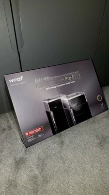 ASUS ZenWiFi Pro ET12 Black Mesh System WiFi 6e AXE11000 2 Pack - Image 1 of 4