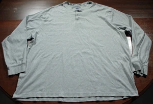 Men's Basic Editions 3XL Long Sleeve Henley Neck Shirt XXXL Gray - Picture 1 of 3