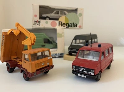 Lotto RARI Modellini Iveco Old Cars Scala 1/43 + Fiat Regata Polistil 1/43 - Immagine 1 di 2