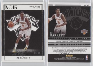 2020-21 Panini Noir Association Edition /99 RJ Barrett #40