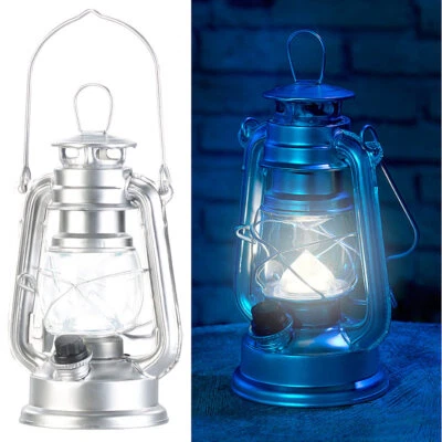 Lunartec Ultra helle Mini-LED-Sturmlampe, Batterie, 200lm, 3W, 8000 K, silbern