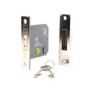 3" Satin Chrome Polished 5 Lever Dead Lock - Picture 1 of 1