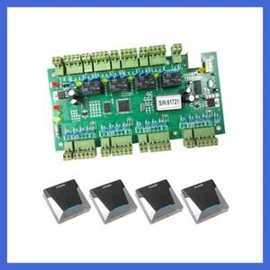 Sistema de control de acceso a puerta Wiegand TCP/IP 4 puertas + 4 lectores, placa de control de acceso - Imagen 1 de 24