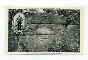 Postal de Princeton MA, The Old Hunter & Trapper Joe Mason, Redemption Rock - Imagen 1 de 2