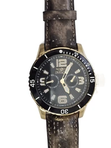 Invicta 1792 Corduba Quartz Stainless Steel Brown Wolfish Strap Mens Watch - Picture 1 of 4