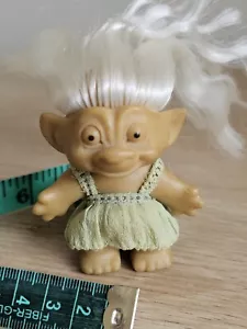 1960s 3" Vintage Original Rooted Hair Troll Doll Painted bug Eyes-Rootie DAM Era - Picture 1 of 8