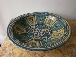 Teller, Keramik aus Marokko, Berber, alt, Mahgreb - Bild 1 von 8