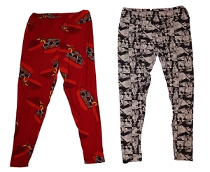 LuLaRoe T/C Tall & Curvy Leggings Disney Evil Queen Red Heart Valentine Chocolat - Picture 1 of 10