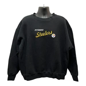 Vintage Pittsburgh Steelers Mens Sweatshirt Pull Over Embroidered Logo XX Large - Picture 1 of 8