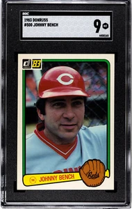 1983 DONRUSS #500 JOHNNY BENCH Graded 9 MT - Picture 1 of 2