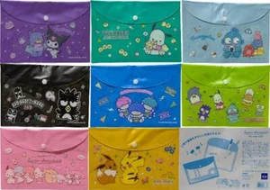 Sanrio Pocket Monsters Clear Flat Snap Button A5Size Files Pen Folder Multi Case - Picture 1 of 36