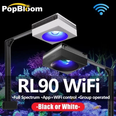 PopBloom RL90 WiFi LED Aquarium Light 24 for Saltwater Reef Coral SPS LPS Grow - Image 1 of 4