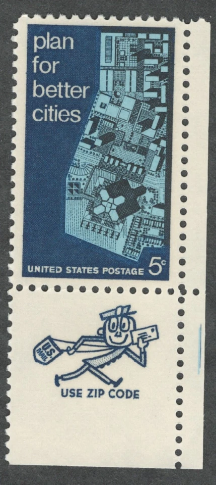 US. 1333. 5c. View of Model City. Urban Planning. Single w/Zip Logo. MNH. 1967 - Image 1 of 1