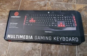 Cyberpower PC Gaming Keyboard Multimedia Gaming Wired USB Keyboard - Picture 1 of 3
