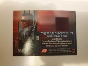 Arnold Schwarzenegger 2003 COMIC IMAGES Terminator 3 Rise Machines Hearse SWATCH - Picture 1 of 2