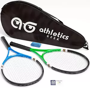2 Player Lightweight Tennis Racket Training Set - 27-Inch Adult Recreational Rac - Picture 1 of 12