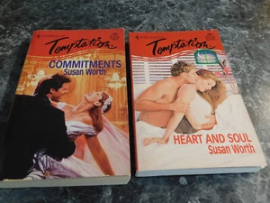 Harlequin Temptation Susan Worth lot of 2 Contemporary Romance Paperbacks - Picture 1 of 1