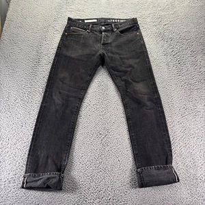 Gap 1969 Japanese Selvedge Jeans Mens 30x30 Black Dark Wash Cotton Slim - Picture 1 of 12