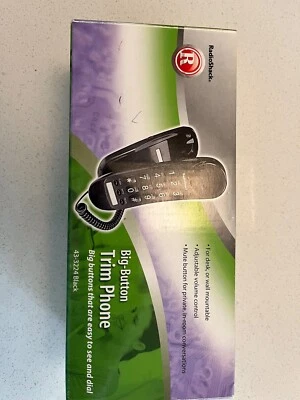 Radio Shack Teléfono Blanco Botón Grande Pared Escritorio Recorte Teléfono 43-3224. Usado. Foto 1 de 3