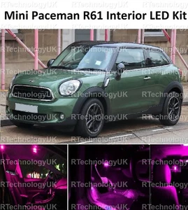 KIT DE LUZ LED PREMIUM MINI PACEMAN R61 INTERIOR ROSA PÚRPURA ACTUALIZACIÓN COMPLETA - Imagen 1 de 1